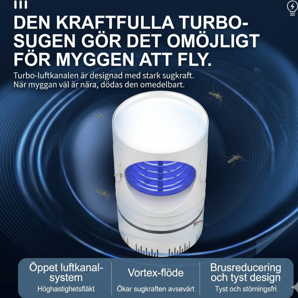NordZap™ Myggfälla  –  Tyst & Kemikaliefri