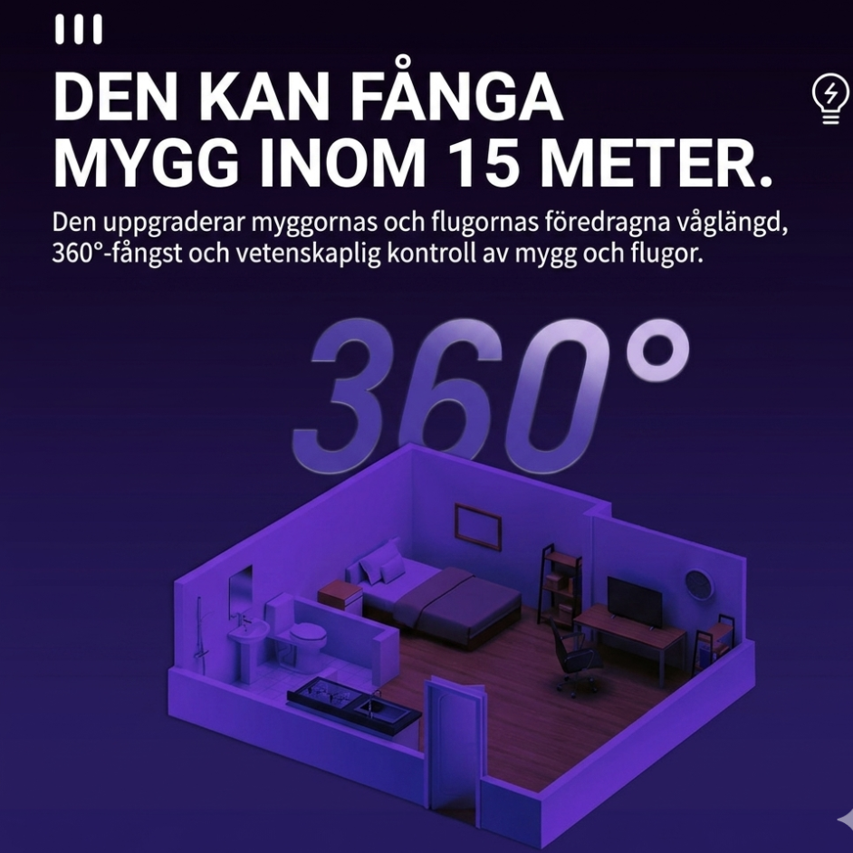 NordZap™ Myggfälla  –  Tyst & Kemikaliefri