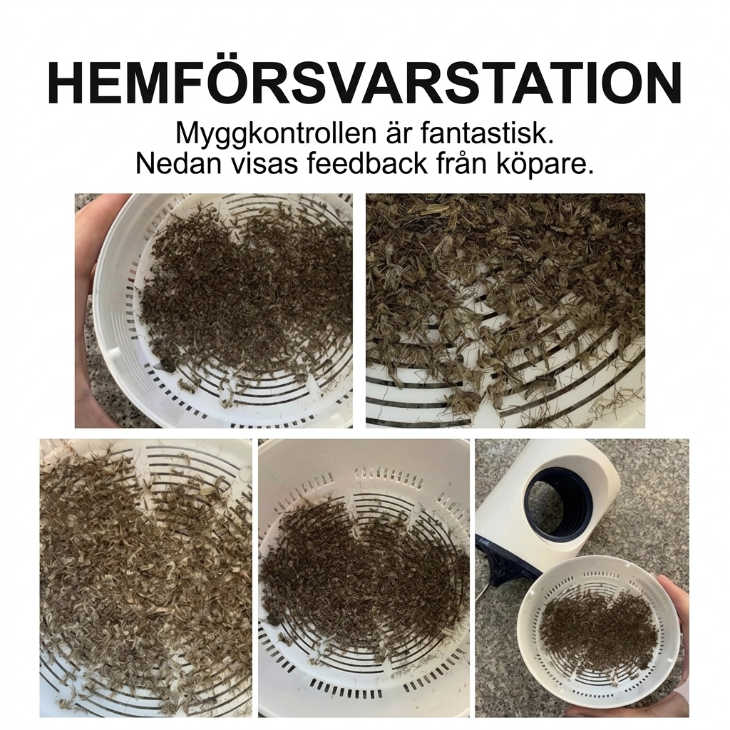 NordZap™ Myggfälla  –  Tyst & Kemikaliefri