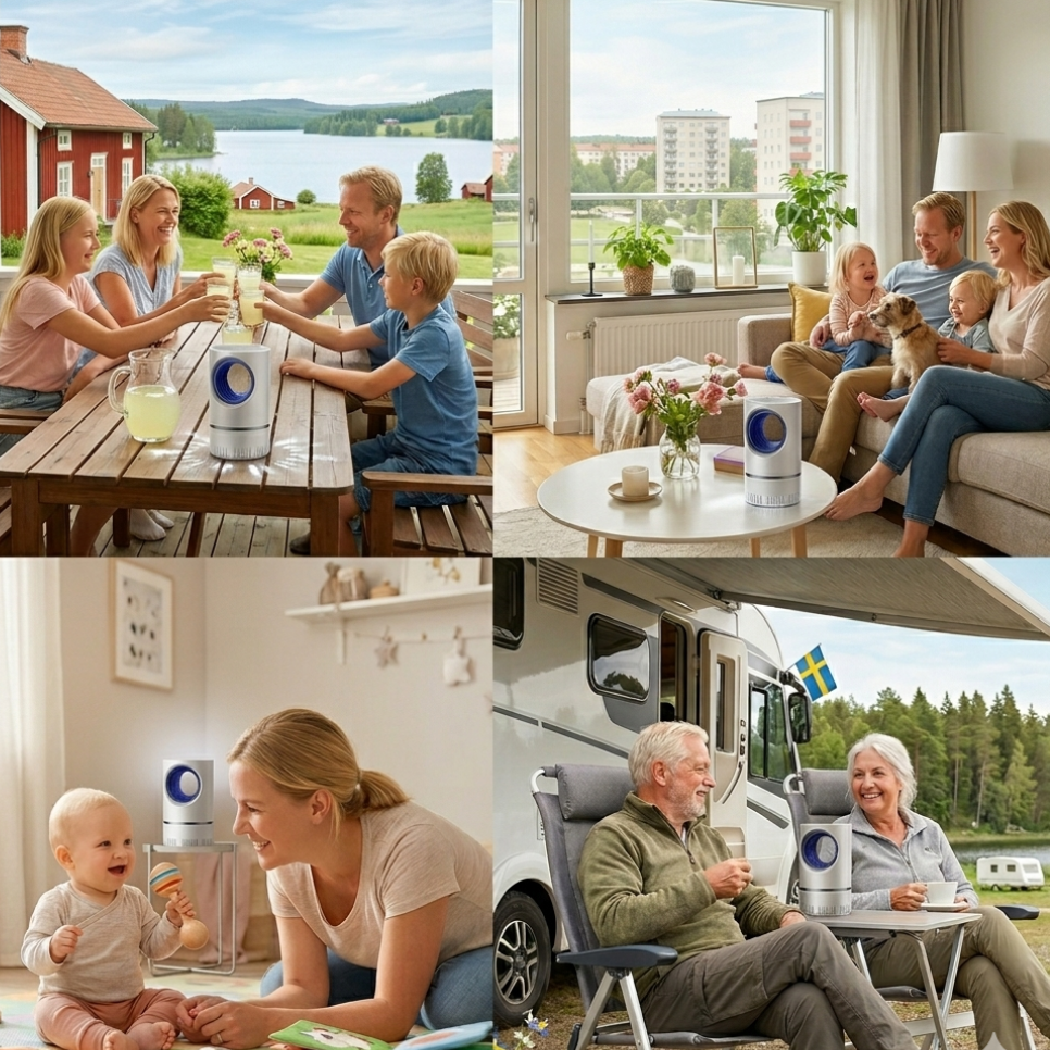 NordZap™ Myggfälla  –  Tyst & Kemikaliefri