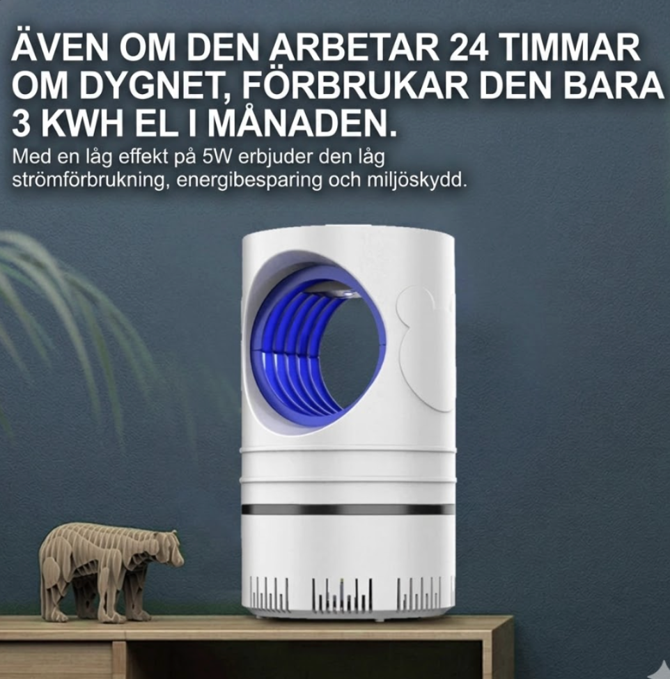 NordZap™ Myggfälla  –  Tyst & Kemikaliefri